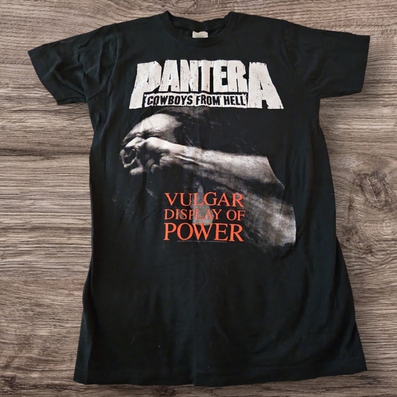 Pantera SM Vulgar Display of Power Album Cover Black Graphic T-shirt - Picture 5 of 6